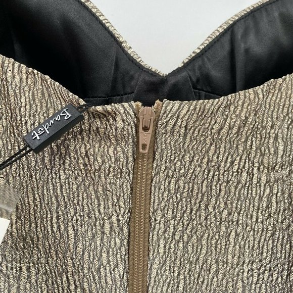 Bardot REVOLVE Golden Shimmer Dress Mini Sheath Cocktail Formal Prom sz M (8-10) - Picture 6 of 8